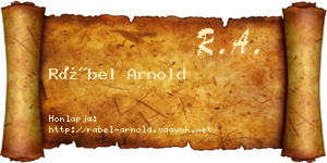 Rábel Arnold névjegykártya